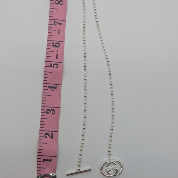 Gucci Sterling Silver Interlocking GG Pendant Necklace - Picture 2 of 6